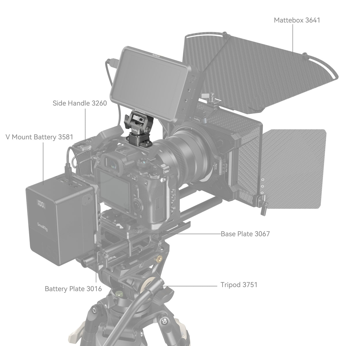 SmallRig HawkLock H21 Quick Release Monitor Support with NATO Clamp
