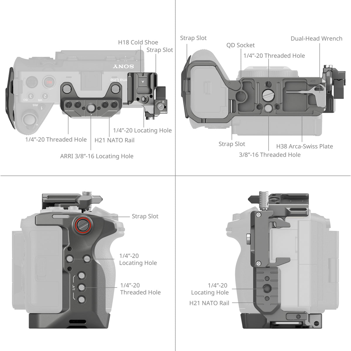 SmallRig "HawkLock" Quick Release Cage Kit for Sony FX3 & FX30