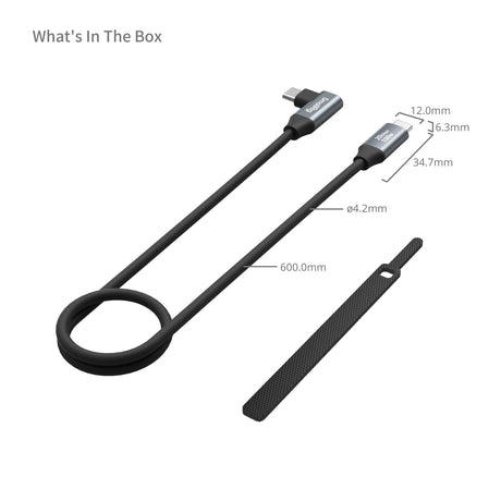 SmallRig USB-C (Straight) to USB-C (Angled) Data Cable (60cm / 23.6in)