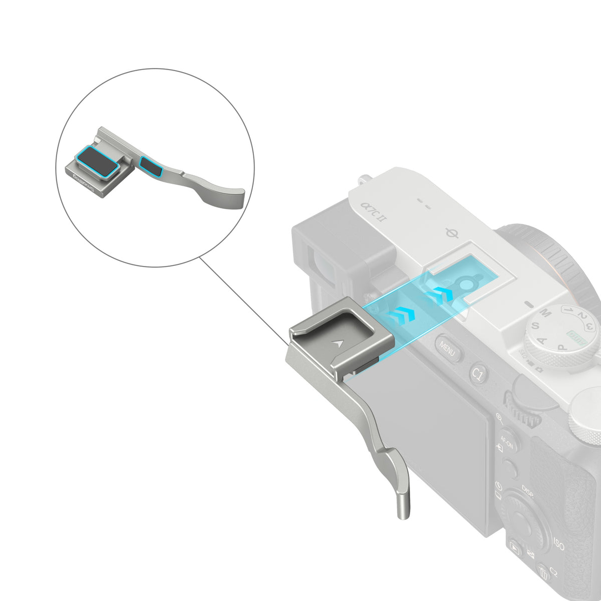 SmallRig Thumb Grip for Sony Alpha 7C II & Alpha 7CR & Alpha 7C (Silver)