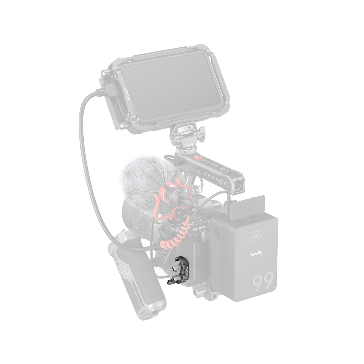SmallRig USB-C&MULTI Cable Clamp for Sony FX3 & FX30 HawkLock Quick Release Cages