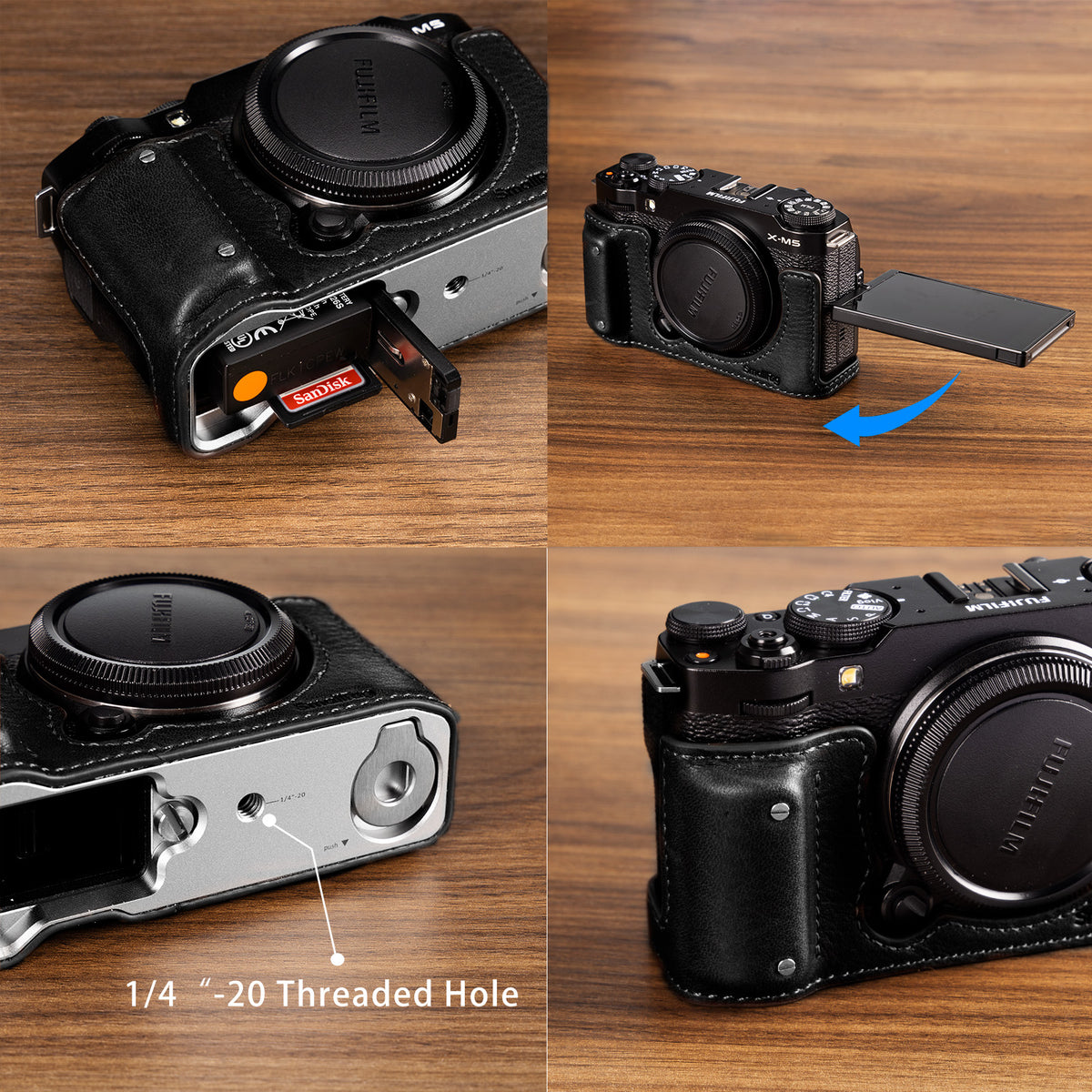 SmallRig Camera Leather Half Case Kit for FUJIFILM X-M5 (Black)