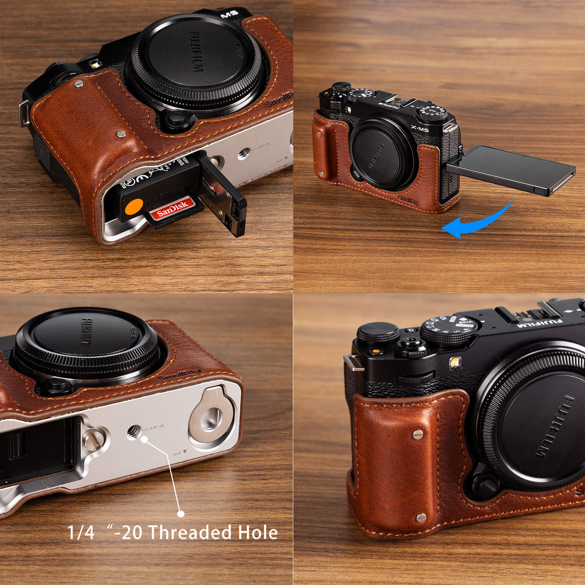 SmallRig Camera Leather Half Case Kit for FUJIFILM X-M5 (Brown)