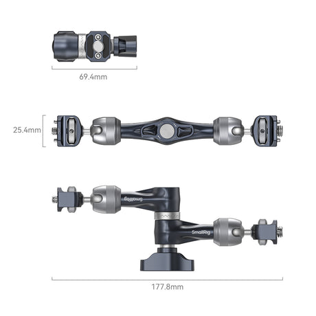 SmallRig Rosette Magic Arm (7") with 3/8”-16 ARRI Locating Screw