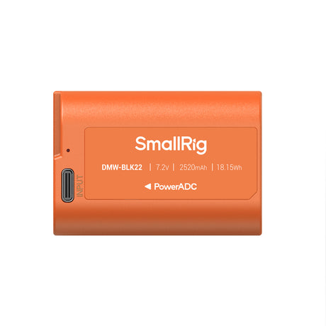 SmallRig DMW-BLK22 USB-C Rechargeable Camera Battery (Orange)