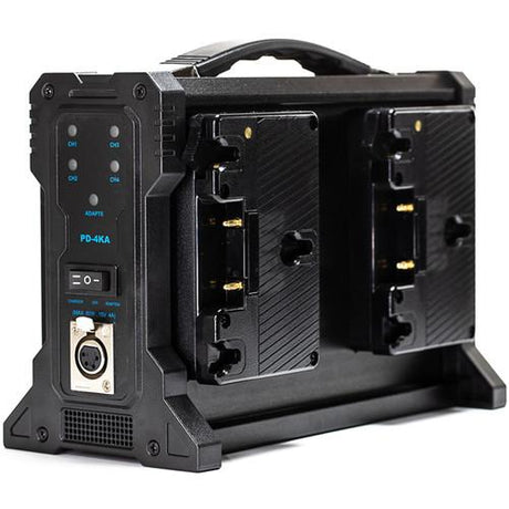 Indipro 4x Compact 95Wh Gold-Mount Li-Ion Batteries and Quad Gold-Mount Battery Charger Kit