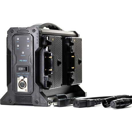 Indipro 4x Compact 95Wh Gold-Mount Li-Ion Batteries and Quad Gold-Mount Battery Charger Kit