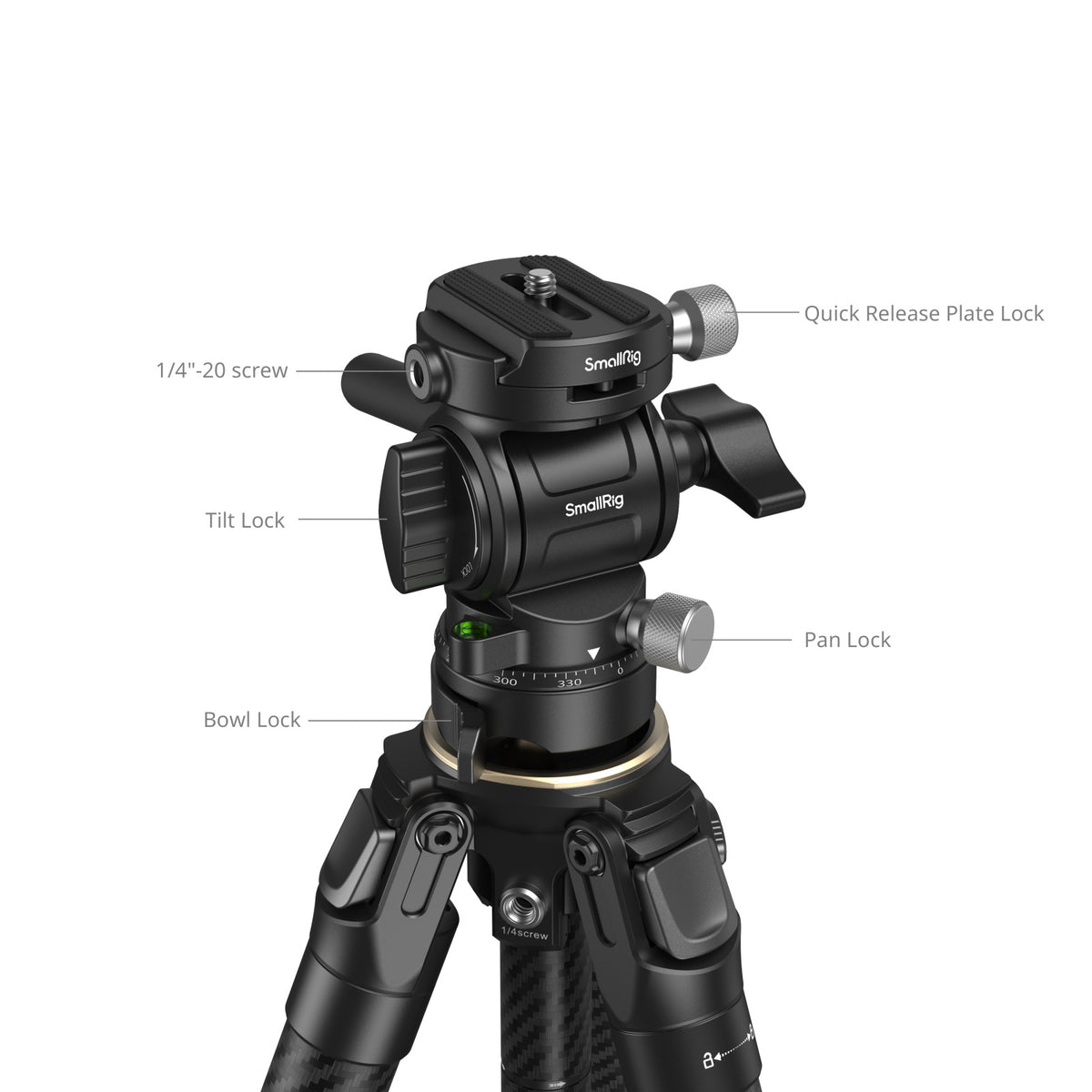 SmallRig Portable Carbon Fiber Travel Tripod Kit