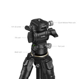 SmallRig Portable Carbon Fiber Travel Tripod Kit