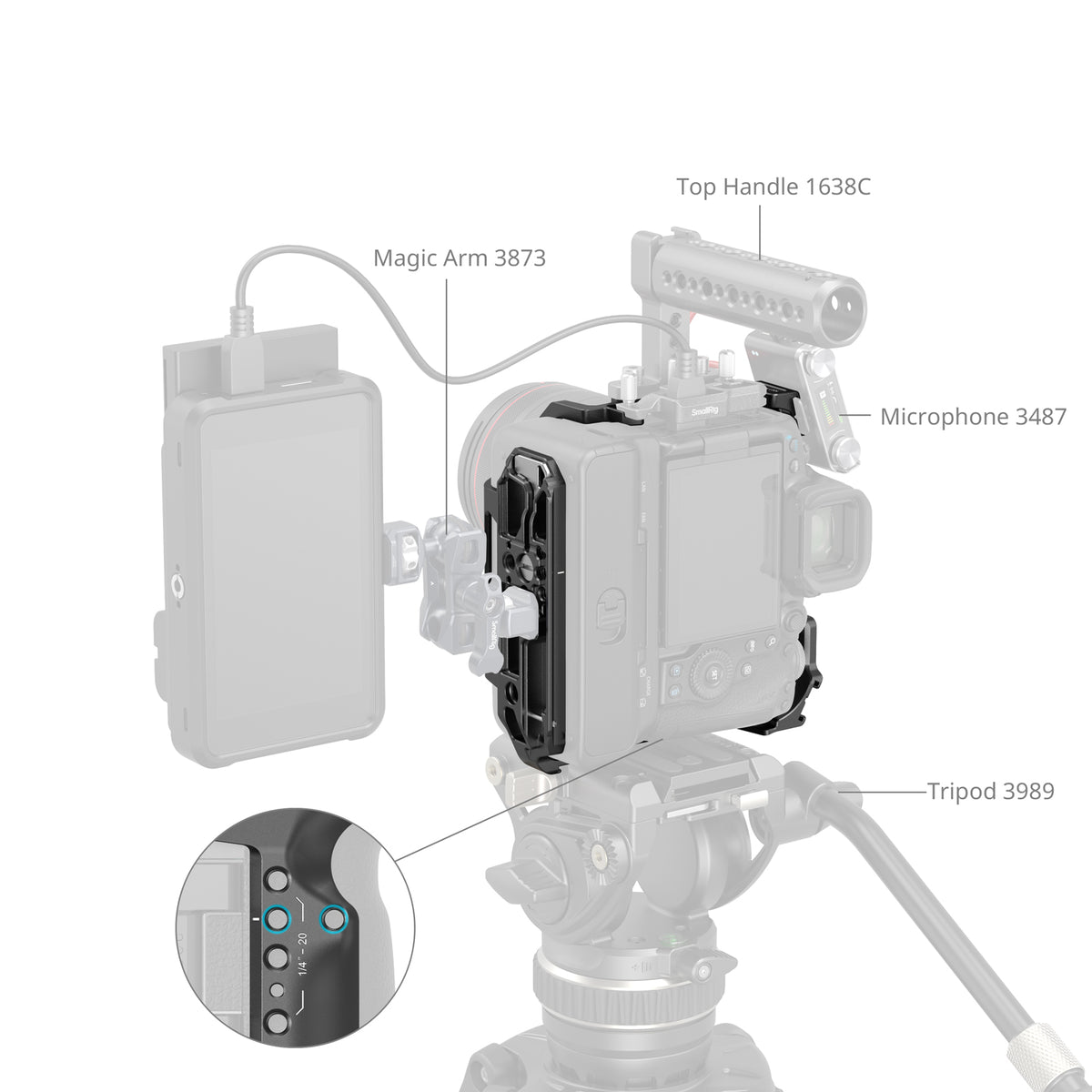 SmallRig Cage for Canon EOS R5 Mark II with Cooling Fan CF-R20EP