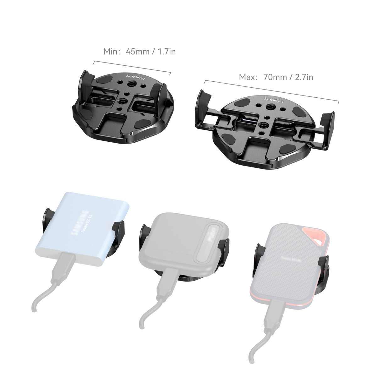 SmallRig Attachable Phone Clamp for External SSD