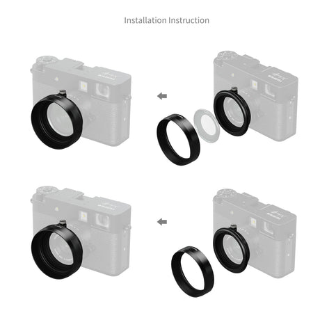SmallRig Lens Hood for FUJIFILM X half (Black)