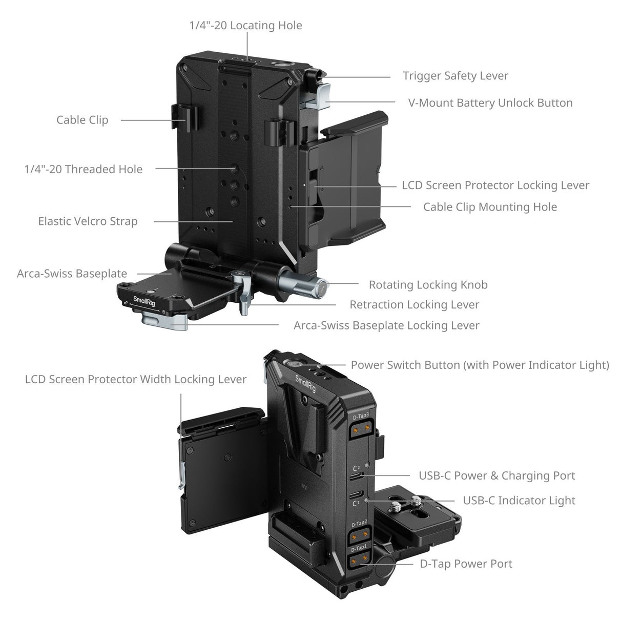 SmallRig V-Mount Battery Mount Plate Kit 5227
