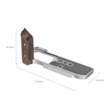 SmallRig L-Shape Mount Plate with Wooden Handle for FUJIFILM X-M5 (Sliver) 5261
