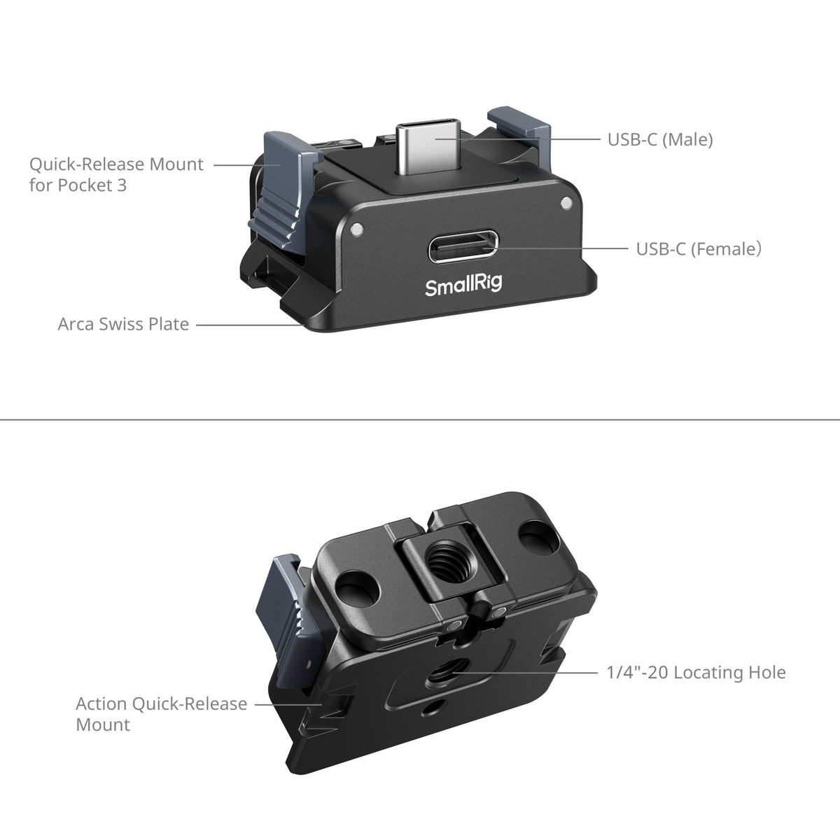 SmallRig Battery Adapter Plate for DJI Osmo Pocket 3
