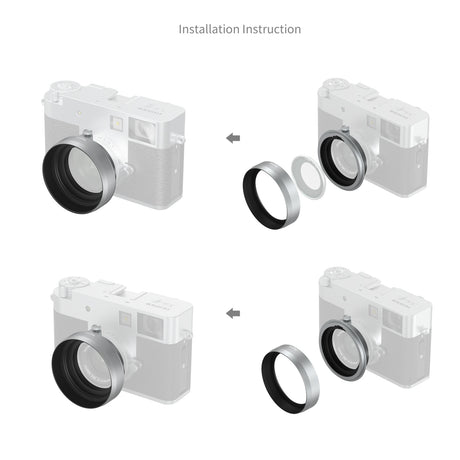 SmallRig Lens Hood for FUJIFILM X half (Silver)