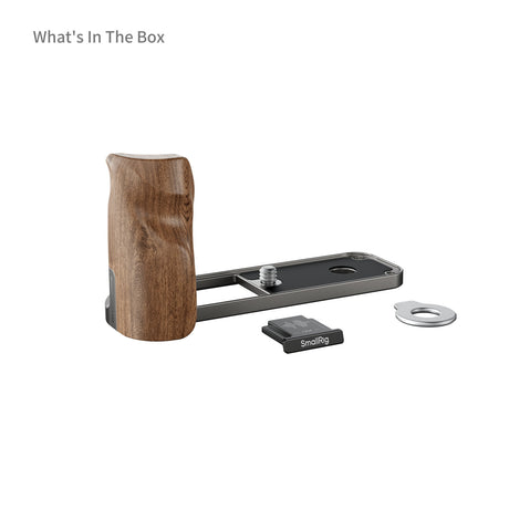 SmallRig L-Shaped Mount Plate with Wooden Handle for FUJIFILM X half (Charcoal Silver) 5394