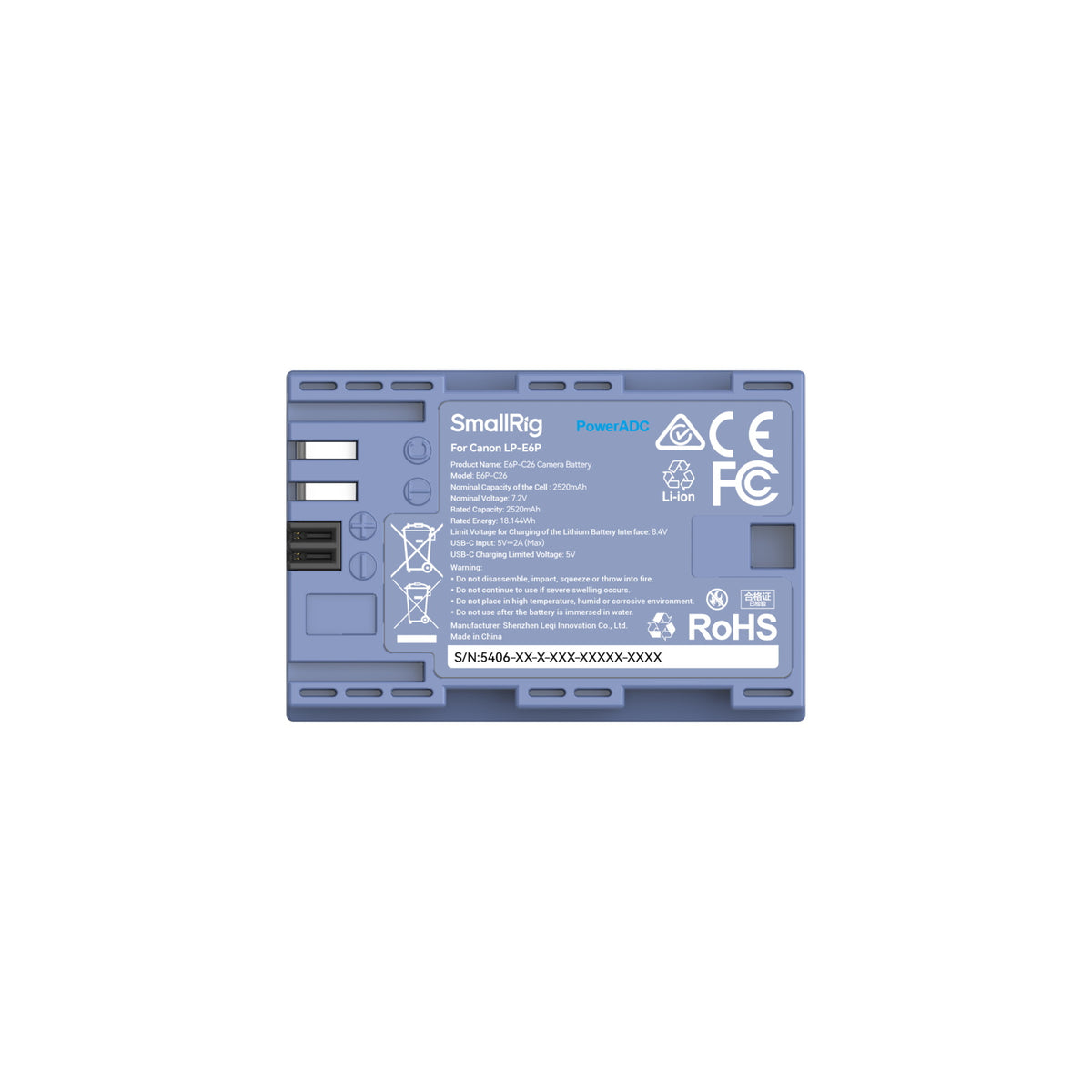 SmallRig Camera Battery for Canon LP-E6P