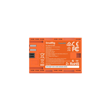SmallRig Camera Battery for Canon LP-E6P (Orange)