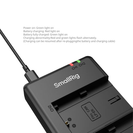 SmallRig Camera Battery and Charger Kit for Canon LP-E6P (5408)