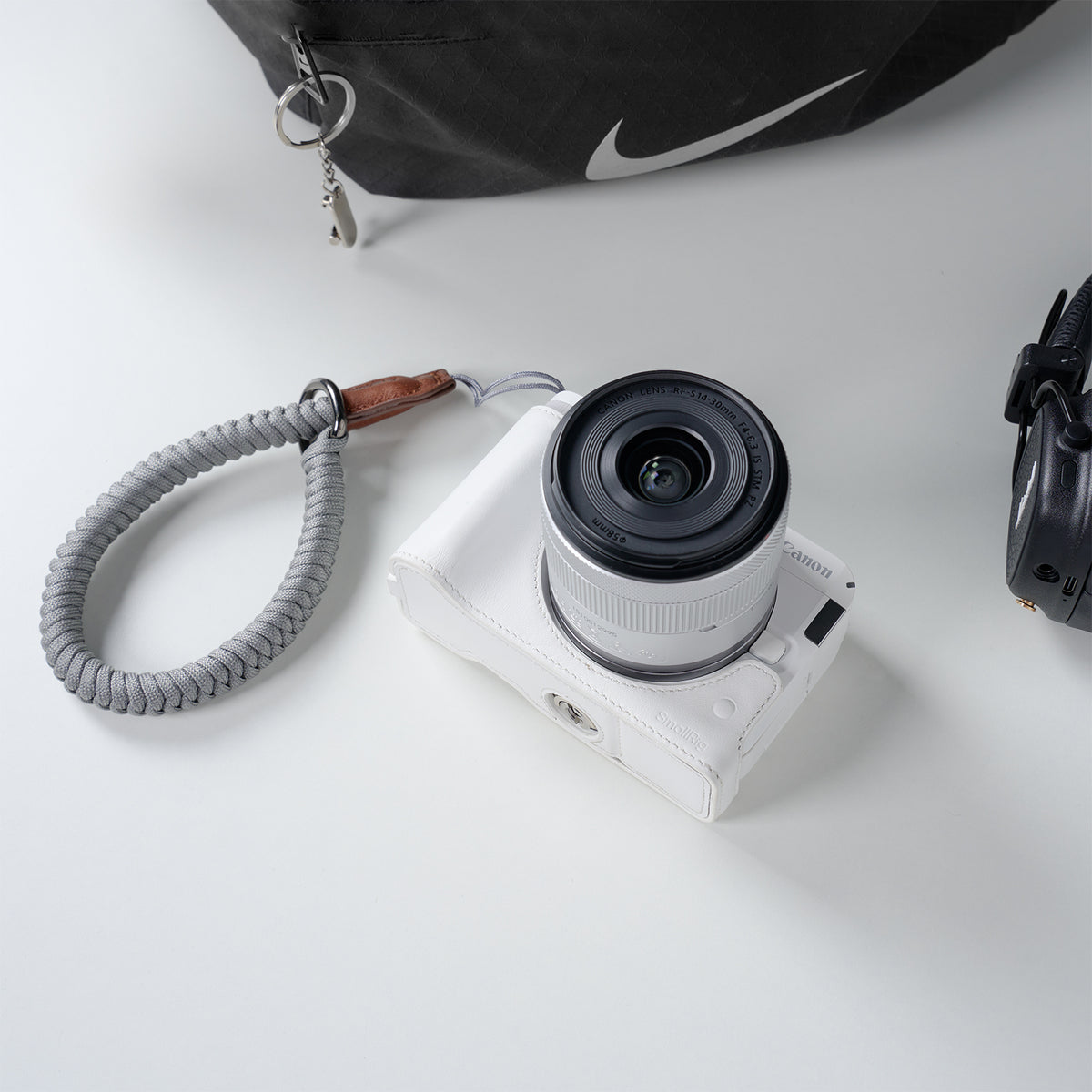 SmallRig Leather Half Case Kit for Canon EOS R50 V (White)