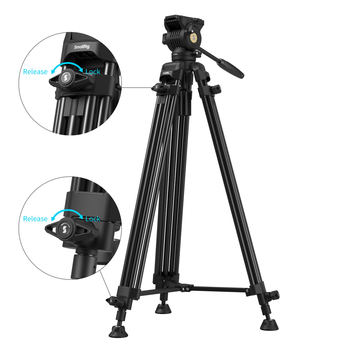 SmallRig AD14 Heavy-Duty Aluminum Alloy Tripod