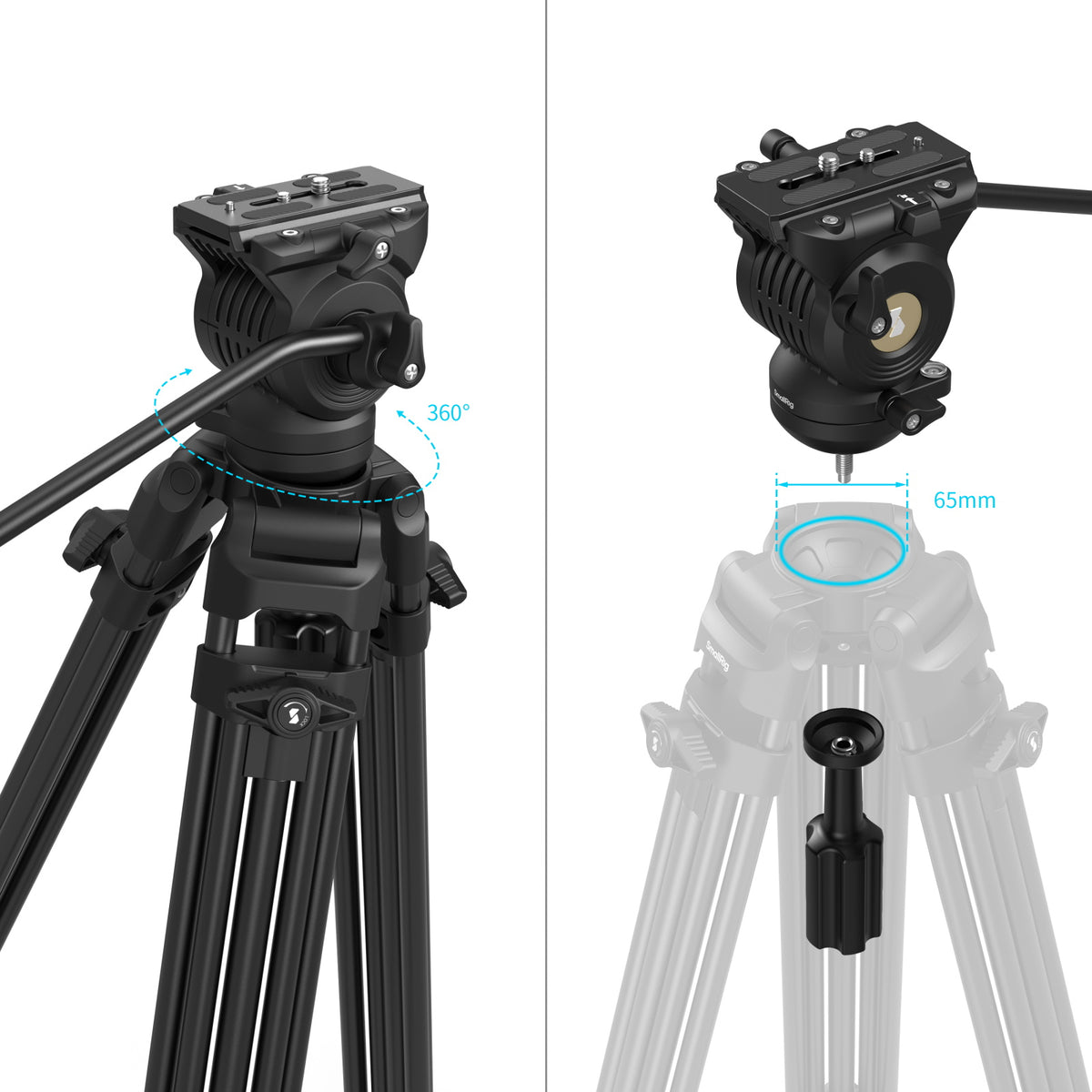 SmallRig AD14 Heavy-Duty Aluminum Alloy Tripod