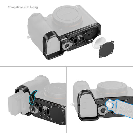 SmallRig Baseplate with Airtag Slot for Sony Alpha 7C II & Alpha 7CR (Black)