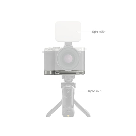 SmallRig Baseplate with Airtag Slot for Sony Alpha 7C II & Alpha 7CR (Silver)