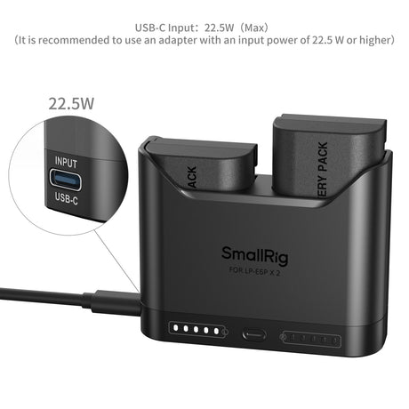 SmallRig Turbo Charging Kit for LP-E6NH Camera Batteries