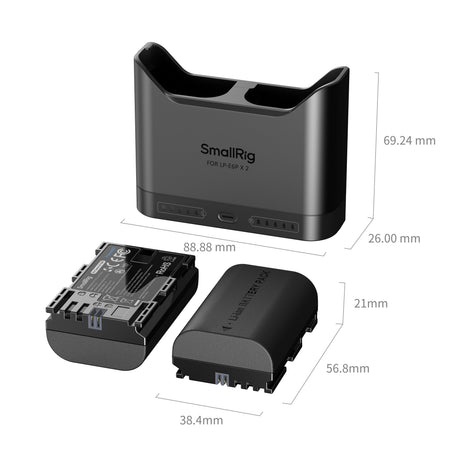 SmallRig Turbo Charging Kit for LP-E6P Camera Batteries