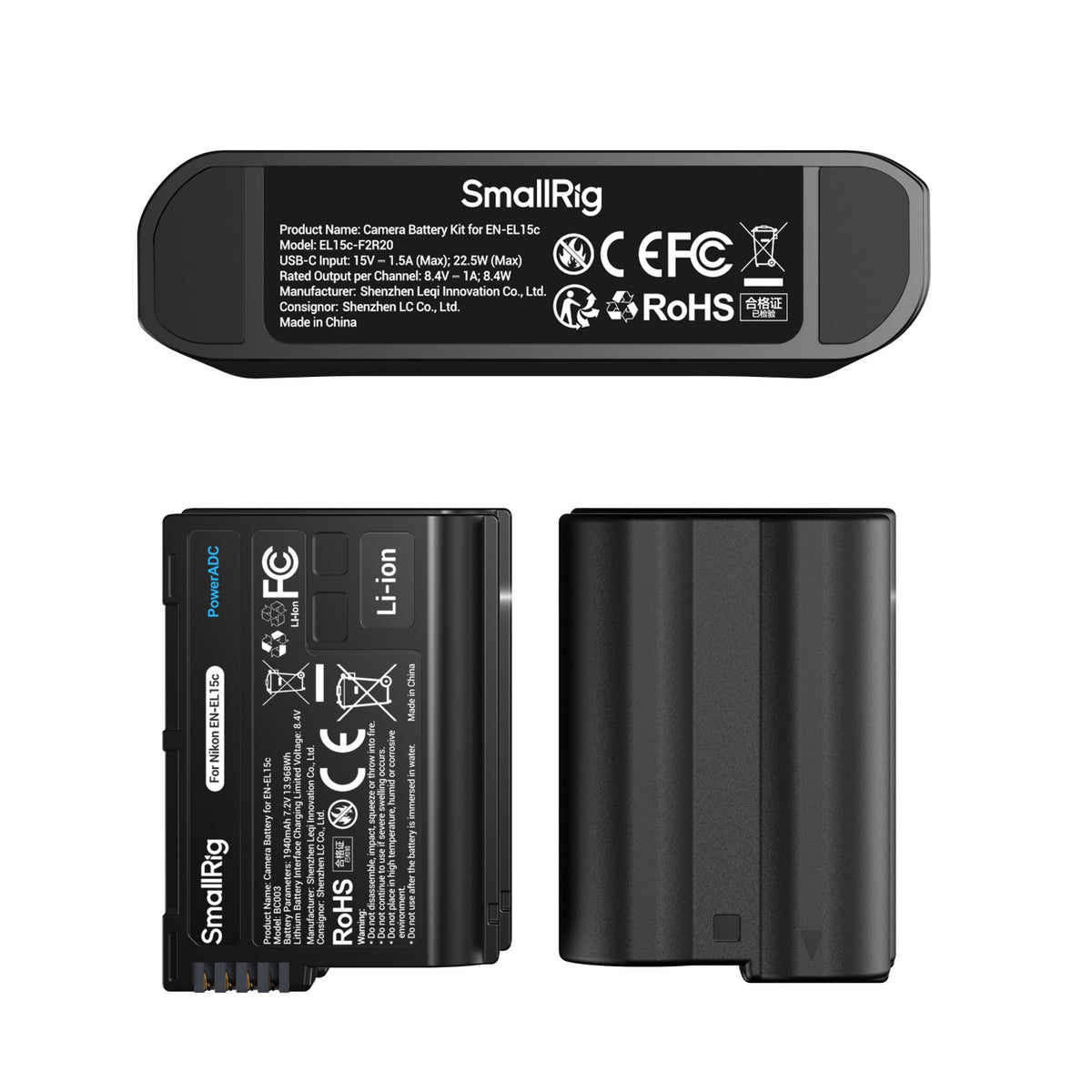 SmallRig Turbo Charging Kit for EN-EL15c Camera Batteries