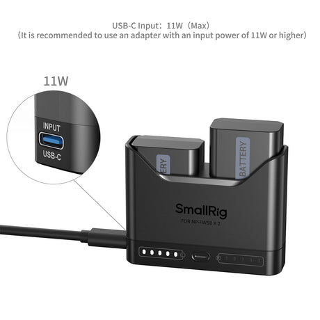 SmallRig Turbo Charging Kit for NP-FW50 Camera Batteries