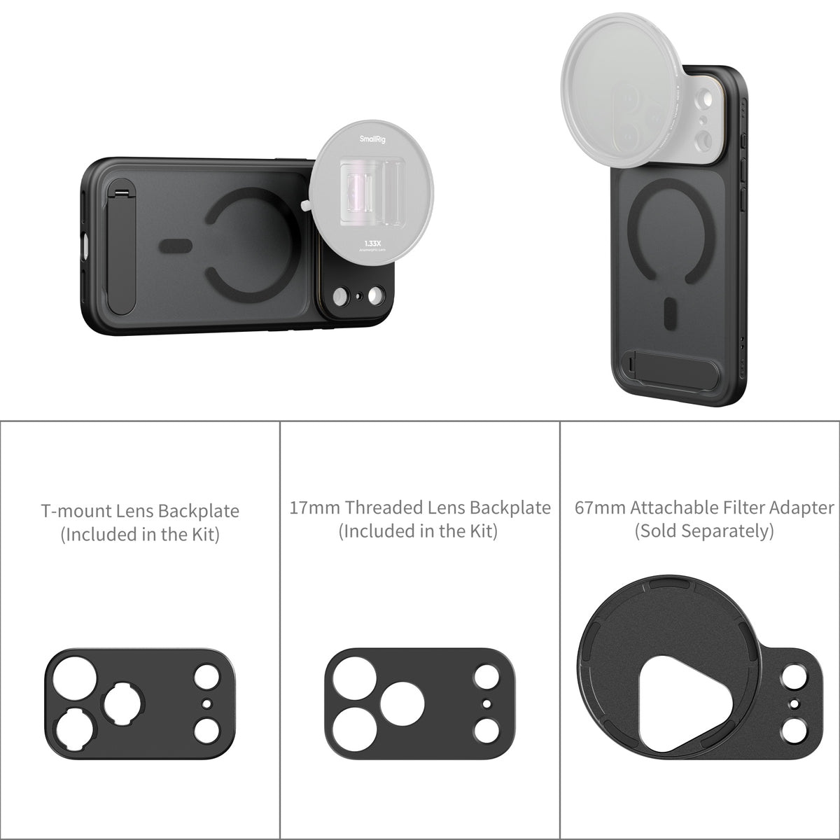 SmallRig FilMov Lightweight Photography Phone Case for iPhone 17 Pro (Black)