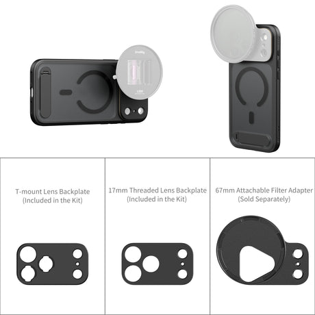 SmallRig FilMov Lightweight Photography Phone Case for iPhone 17 Pro (Black)