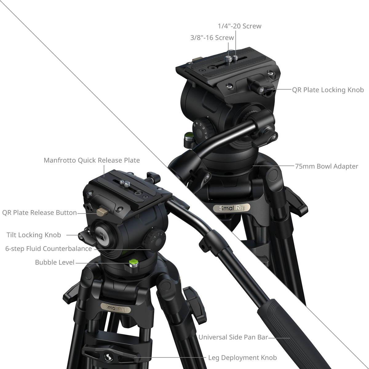 SmallRig FSD16 FreeSpeed Heavy-Duty Aluminum Alloy Tripod