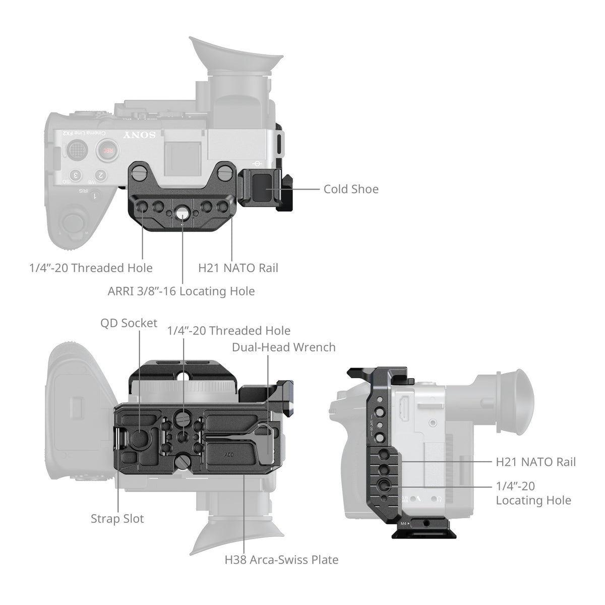 SmallRig Half Cage for Sony FX2