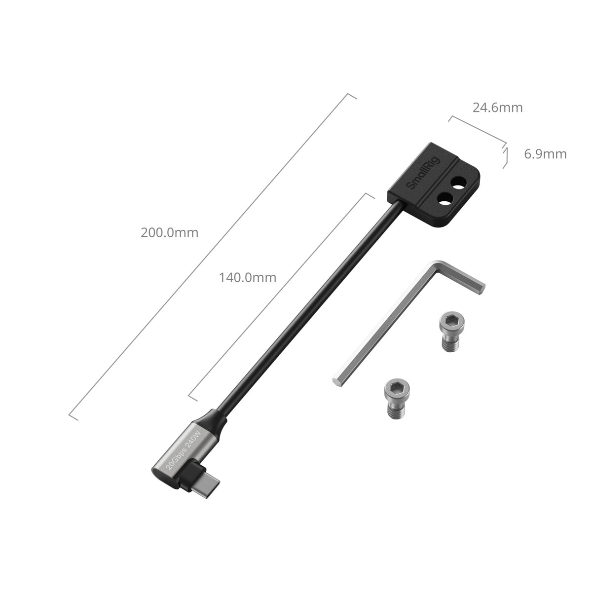 SmallRig USB-C Data Cable (Male to Female) (5595) 5595