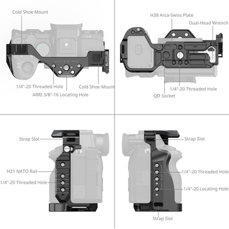 SmallRig "HawkLock" Cage Kit for Sony Alpha 7R V / 7 IV / 7S III / 7 V (Advanced Edition) 5599