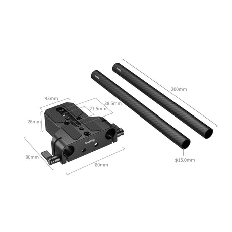 SmallRig Bottom Mount Plate with Dual 15mm Rod Clamp