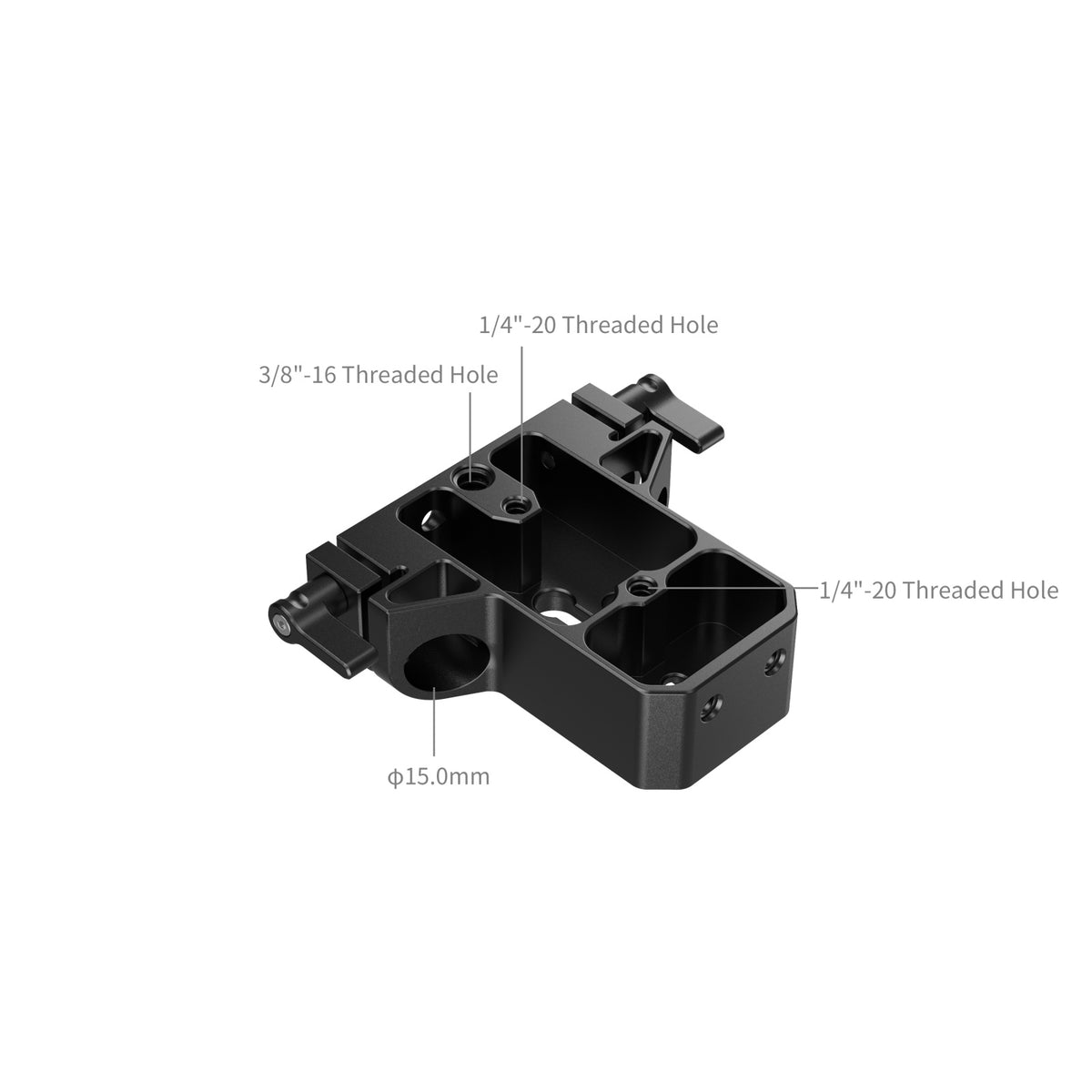 SmallRig Bottom Mount Plate with Dual 15mm Rod Clamp