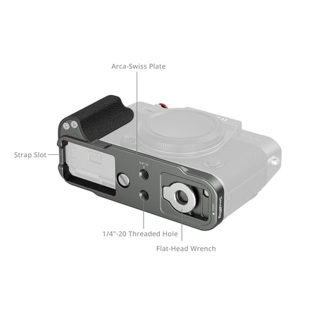 SmallRig L-Shaped Mount Plate with Silicone Handle (Charcoal Silver)