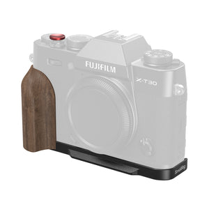 SmallRig L-Shaped Mount Plate with Wooden Handle for FUJIFILM X-T30 & X-T30 II & X-T30 III (Black) 5666
