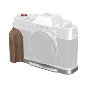 SmallRig L-Shaped Mount Plate with Wooden Handle for FUJIFILM X-T30 & X-T30 II & X-T30 III (Silver) 5667