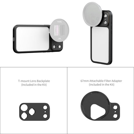 SmallRig FilMov Lightweight Photography Bumper Case for iPhone 17 Pro Max (Black)