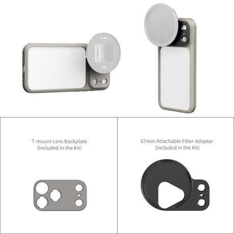 SmallRig FilMov Lightweight Photography Bumper Case for iPhone 17 Pro Max (Gray)