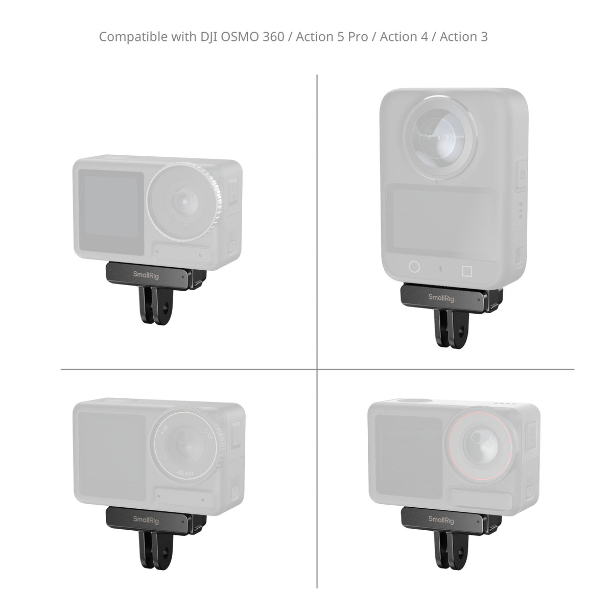 SmallRig Quick Release Mount Adapter for DJI Osmo 360 & Action 5 Pro / 4 / 3