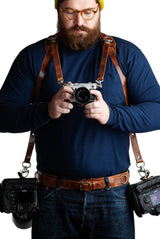 Skinny Money Maker | Thin Leather Camera Harness