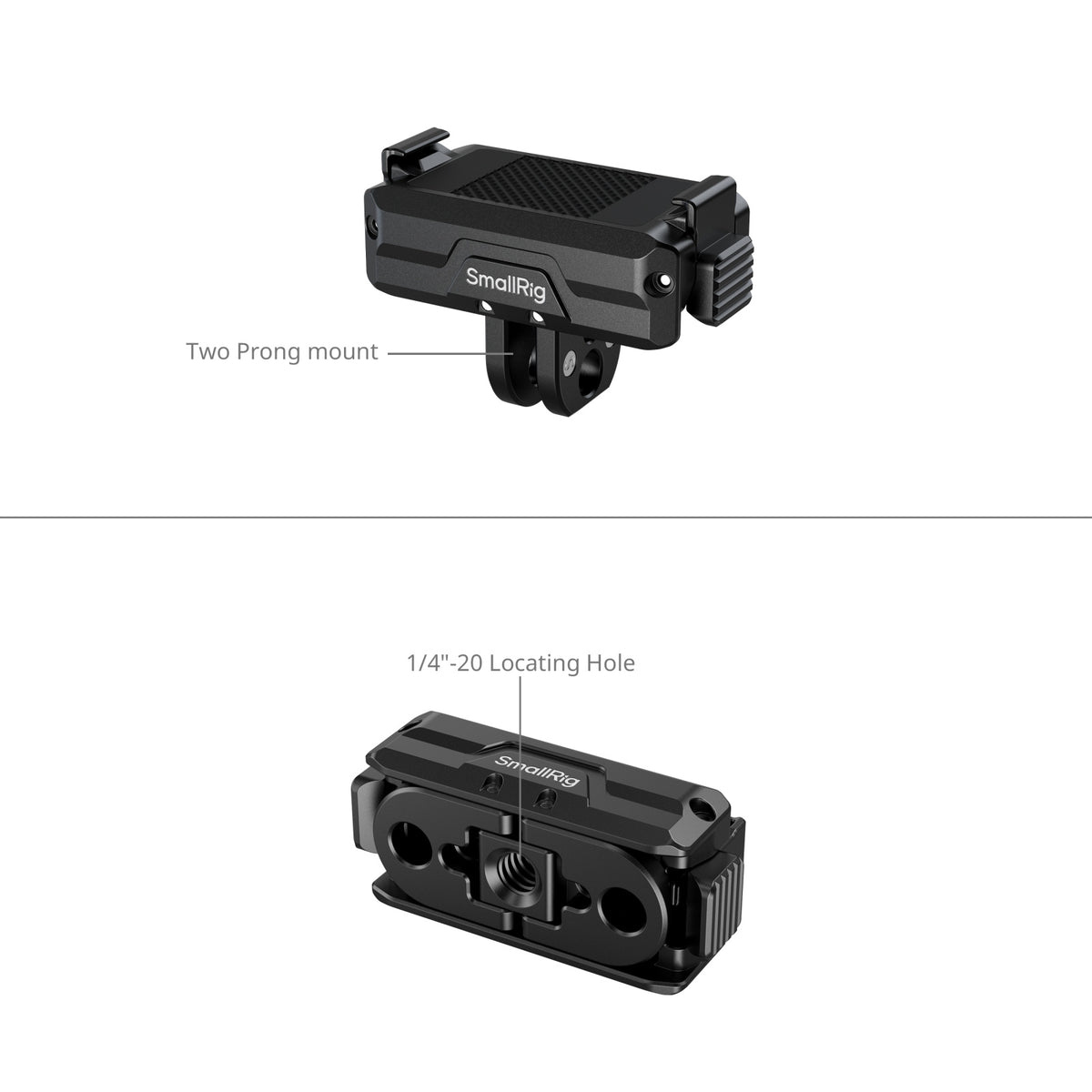 SmallRig Bidirectional Quick Release Folding Adapter Mount with 2-Prong Mount and 1/4"-20 Threaded Hole