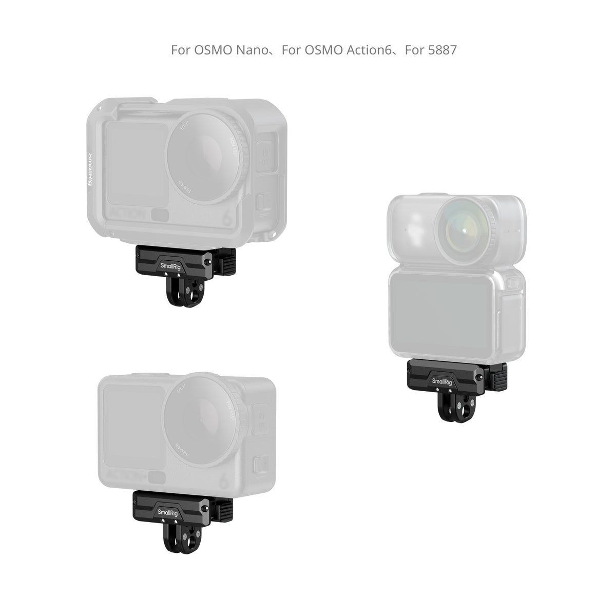 SmallRig Bidirectional Quick Release Folding Adapter Mount with 2-Prong Mount and 1/4"-20 Threaded Hole